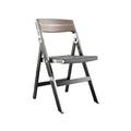 **Moderne Vouwstoel met Aluminium en Houten Elementen**